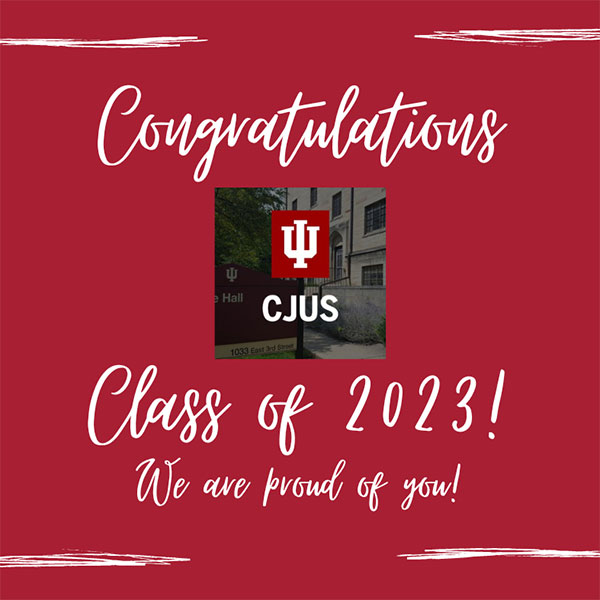 A graphic congratulating the graduating class of 2023.